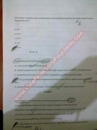 Endodontiye Giriş Çıkmış Sorular