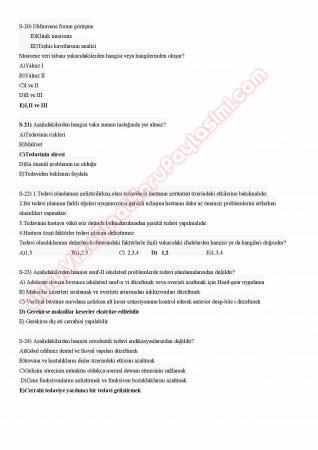 Ortodonti Çalışma Soruları