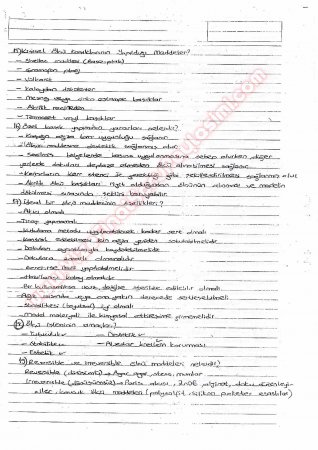 Protetik Diş Tedavisi Çalışma Soruları