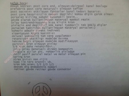 Protetik Diş Tedavisi Çalışma Soruları 2