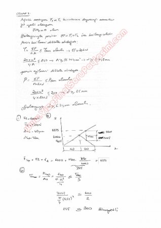 Makine Elemanları -1 Bütünleme Soruları ve Çözümleri